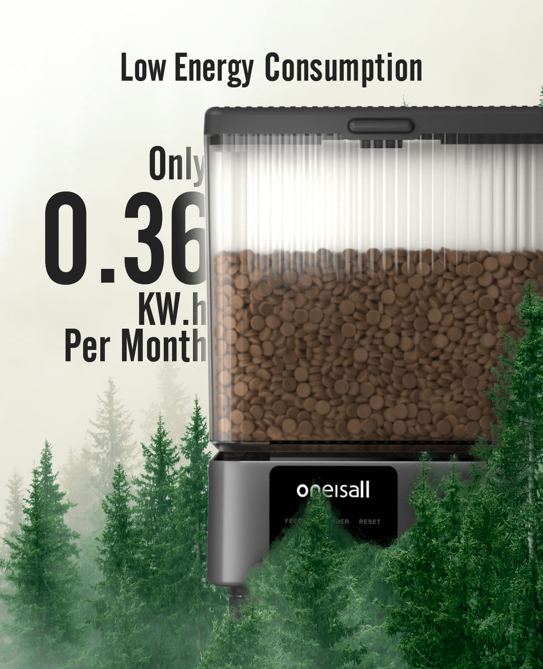 Oneisall 5L Automatischer Katzenfütterer mit App-Steuerung für zwei Katzen