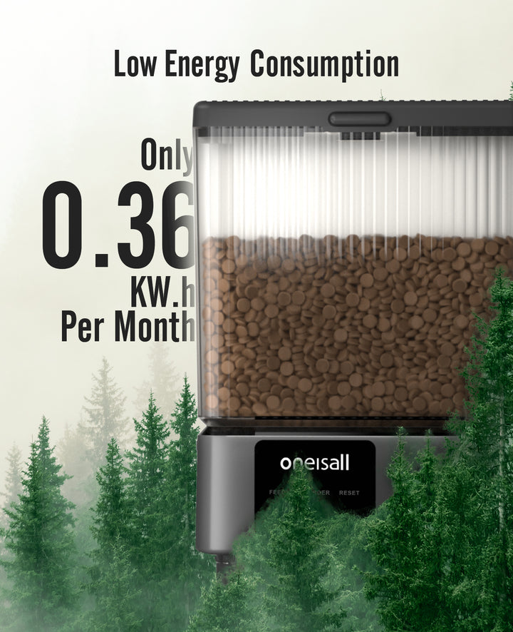 Oneisall 5L Automatischer Katzenfütterer mit App-Steuerung für zwei Katzen