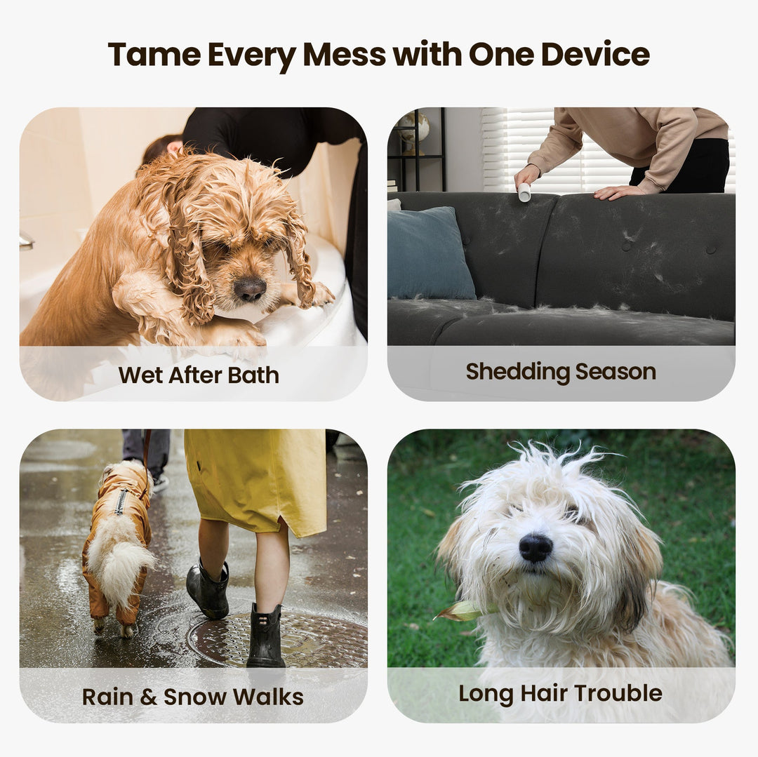 Oneisall Cozy C1 8-in-1 Tierhaarschneider mit Staubsauger & Föhngerät