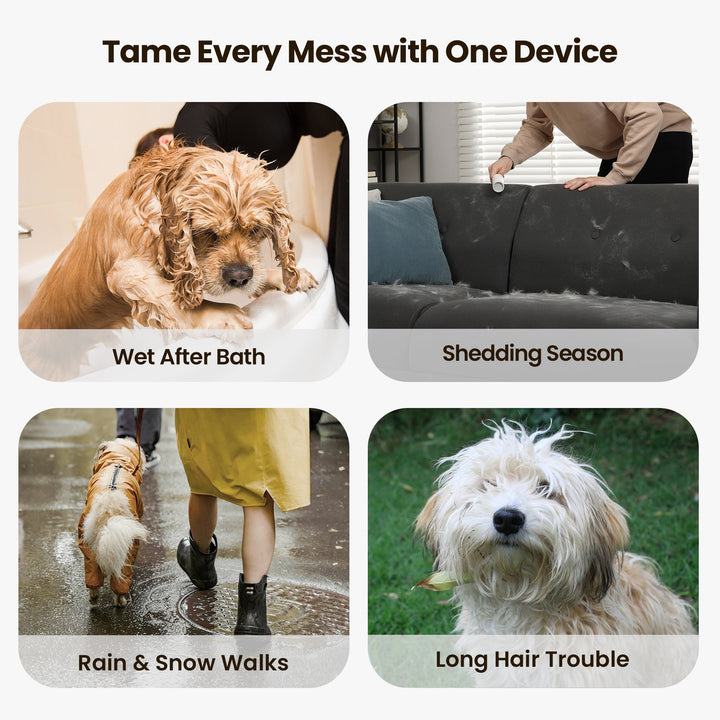 Oneisall Cozy C1 8-in-1 Tierhaarschneider mit Staubsauger & Föhngerät