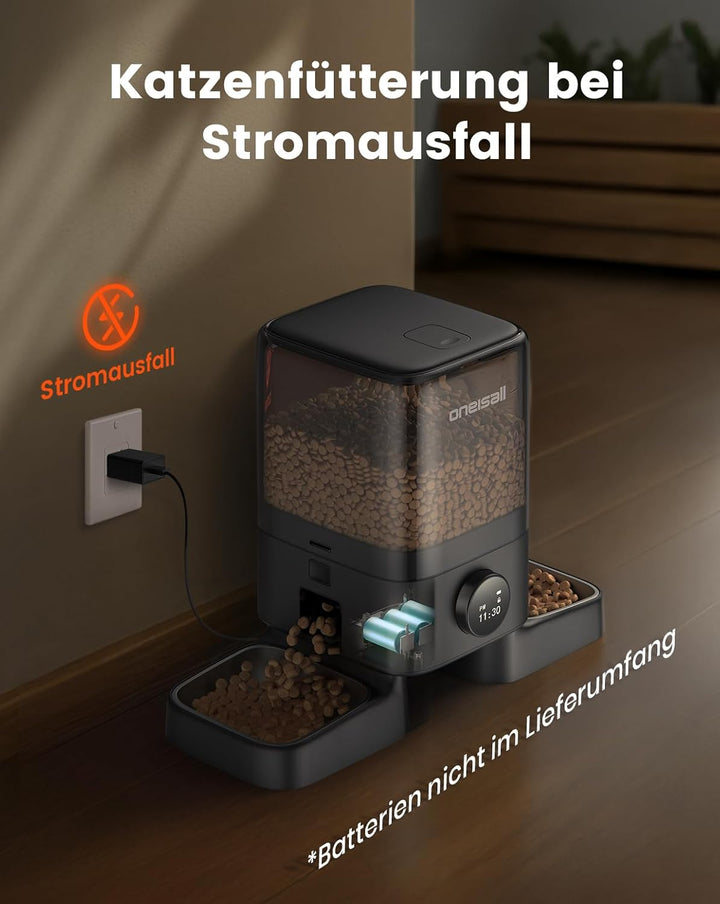 Oneisall H1 5L Automatischer Futterautomat für Zwei Katzen