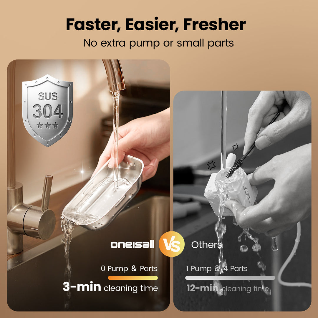 Oneisall 3,5L FreshFill Filterloser Katzen-Trinkbrunnen mit Frischwassersystem
