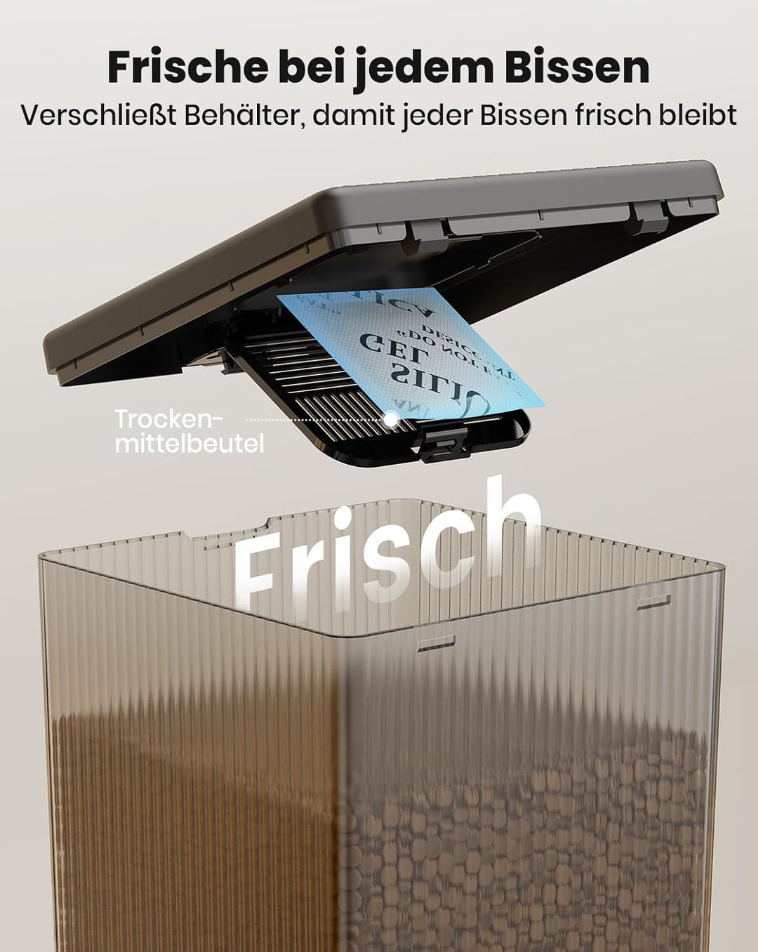 Oneisall 5L Automatischer Katzenfutterautomat für zwei Katzen – Schwarz