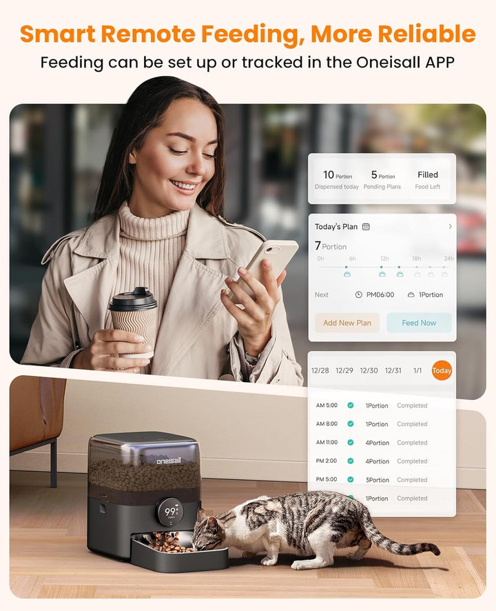 Oneisall PF05 3L Automatischer Futterautomat für Katzen