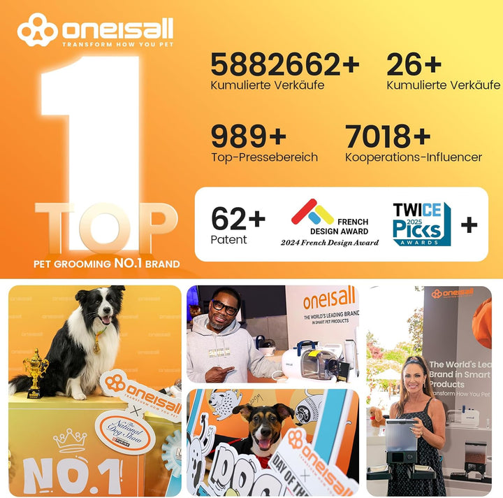 Oneisall LM2 7-in-1 Tierhaarschneider mit Staubsauger