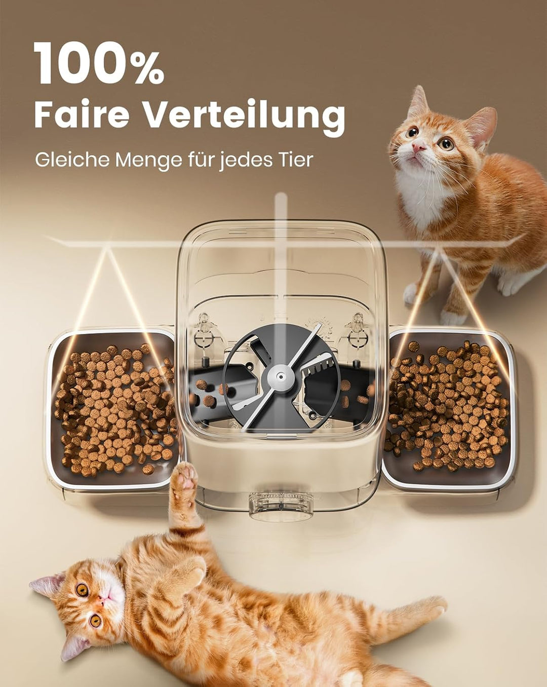 Oneisall H1 5L Automatischer Futterautomat für Zwei Katzen