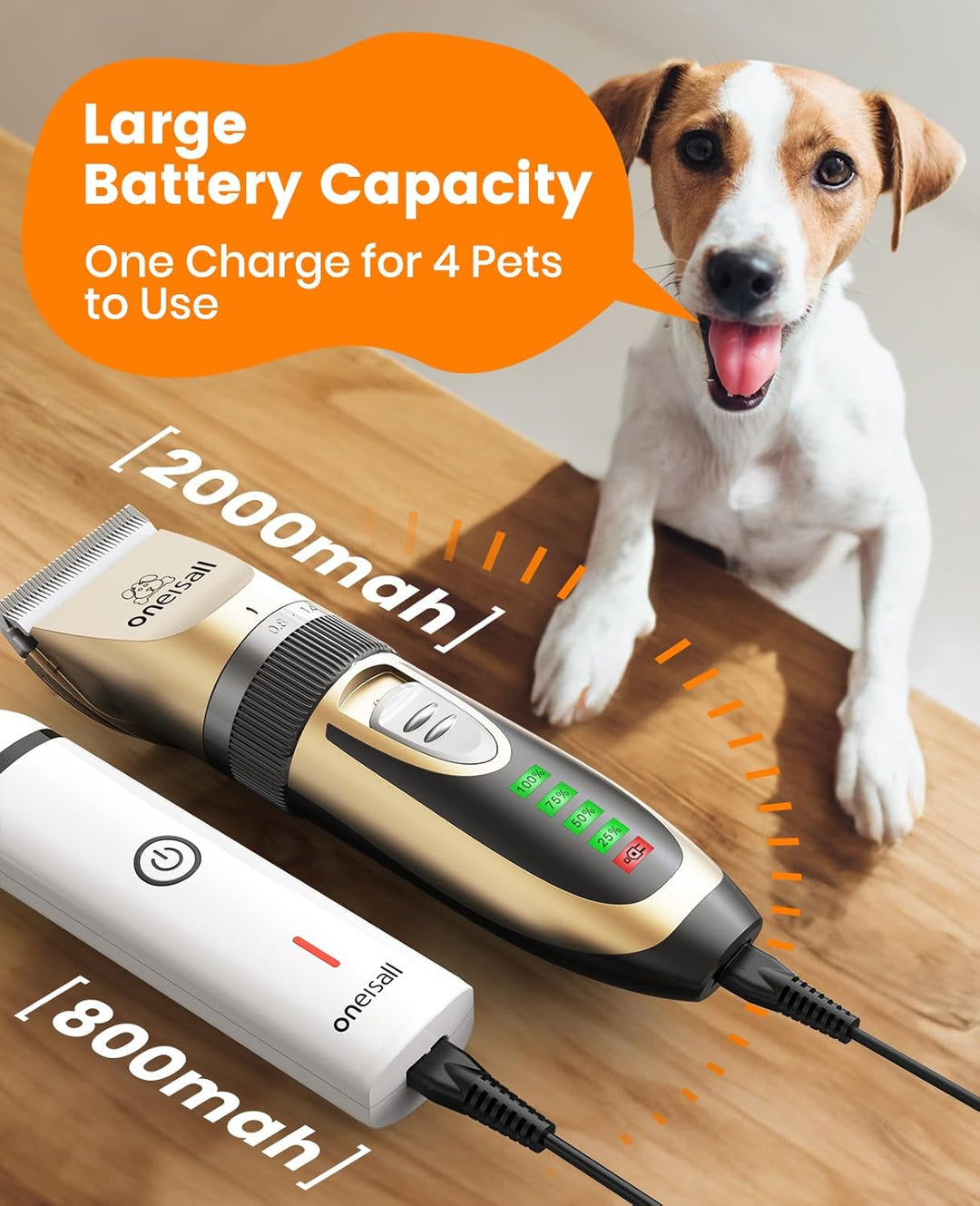 Oneisall X2 & N5 3-in-1 Hundeschermaschinen- & Pfotentrimmer-Set