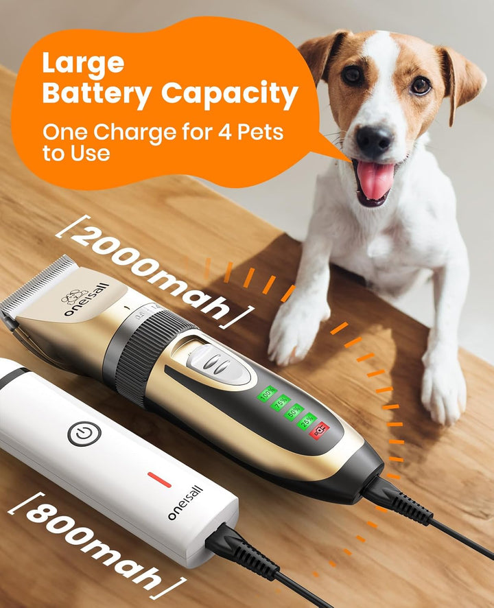 Oneisall X2 & N5 3-in-1 Hundeschermaschinen- & Pfotentrimmer-Set