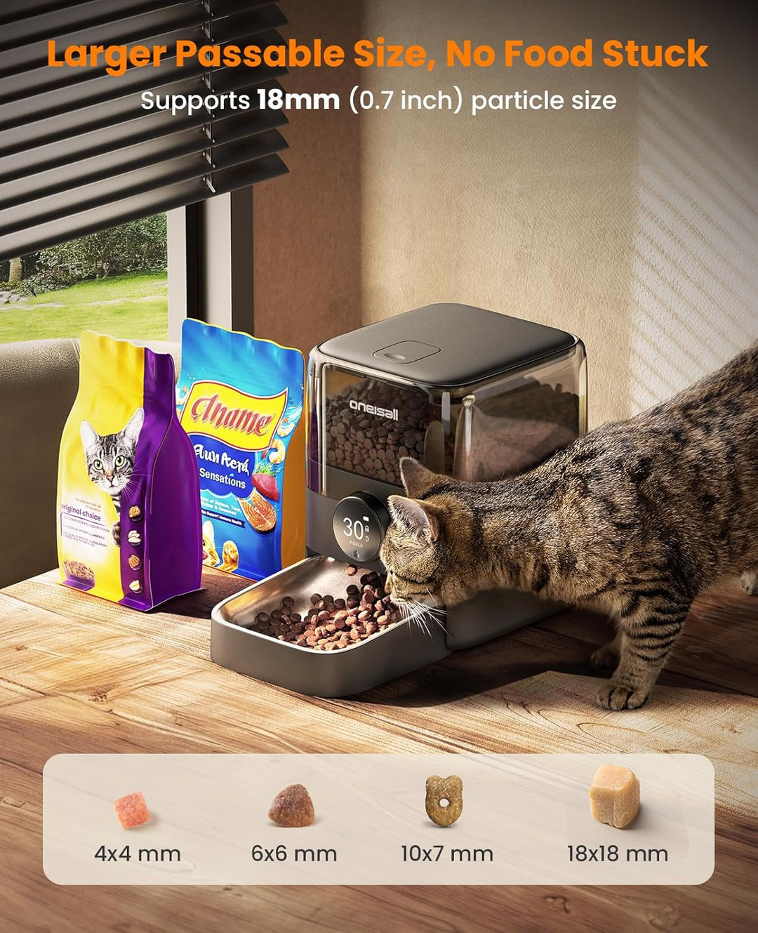 Oneisall PF05 3L Automatischer Futterautomat für Katzen