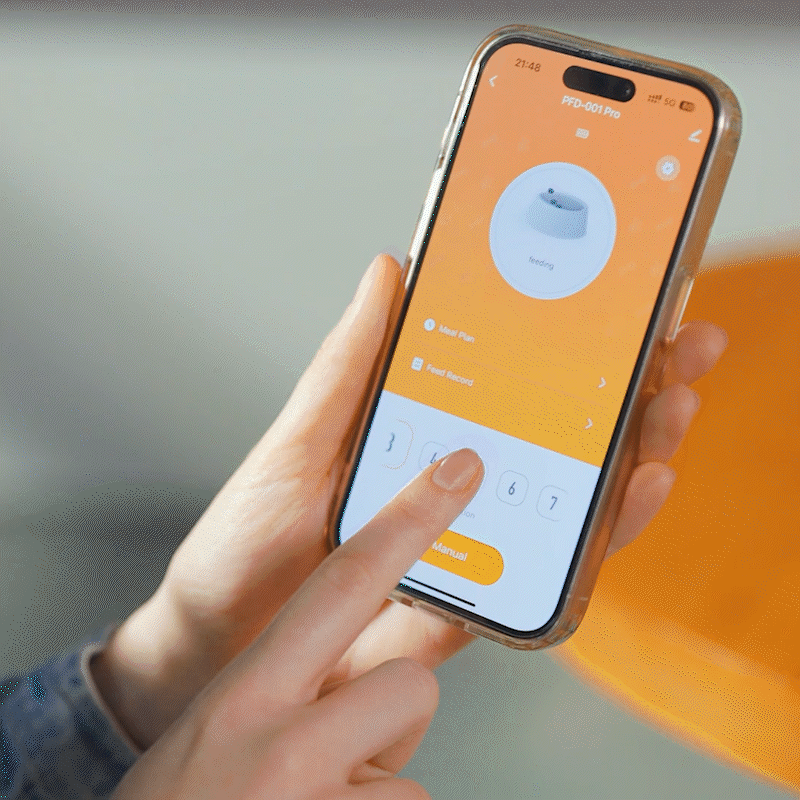 Oneisall 3.5L Automatischer Katzen-Futterspender mit App-Steuerung & 2.4G Wi-Fi