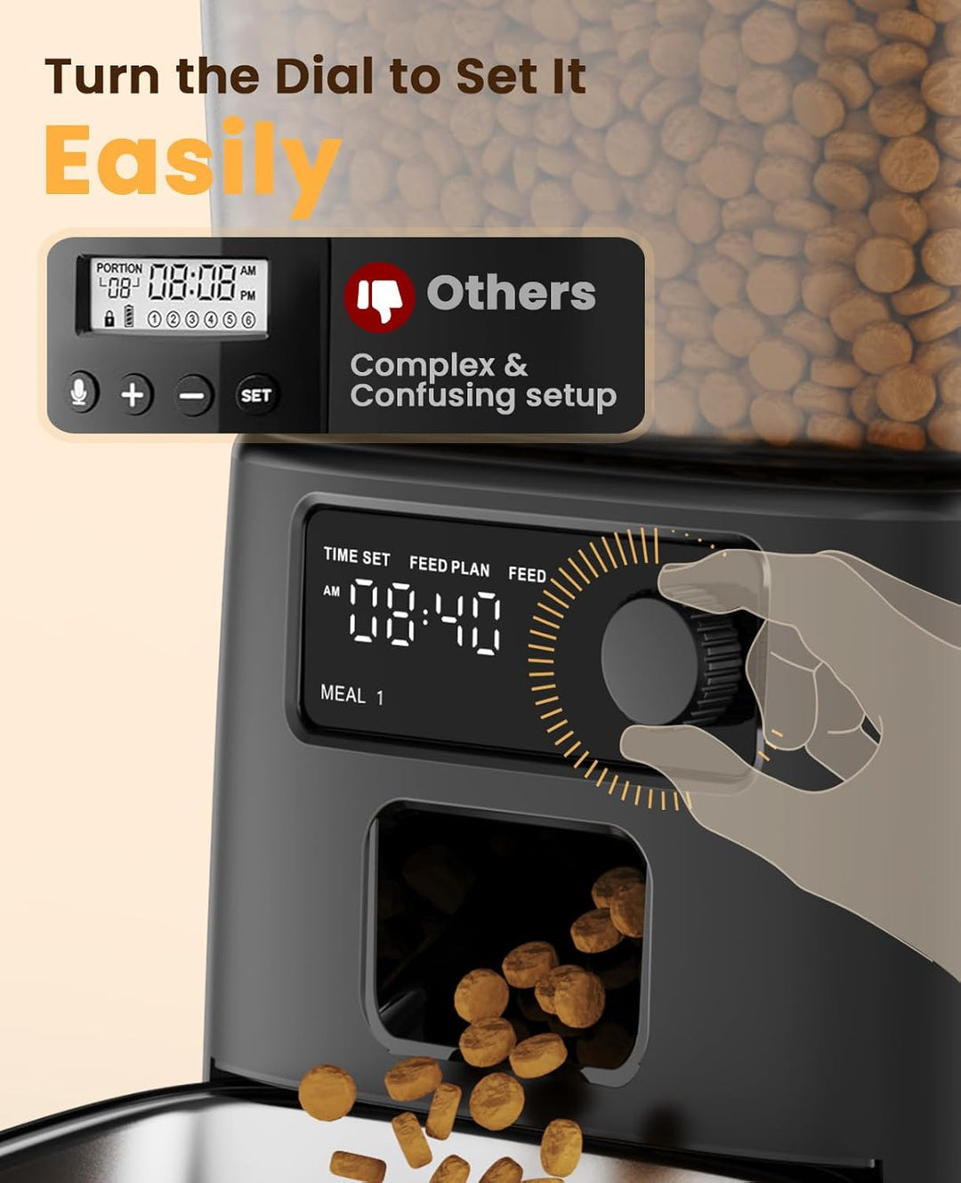 Oneisall 3.5L Automatic Cat Feeder