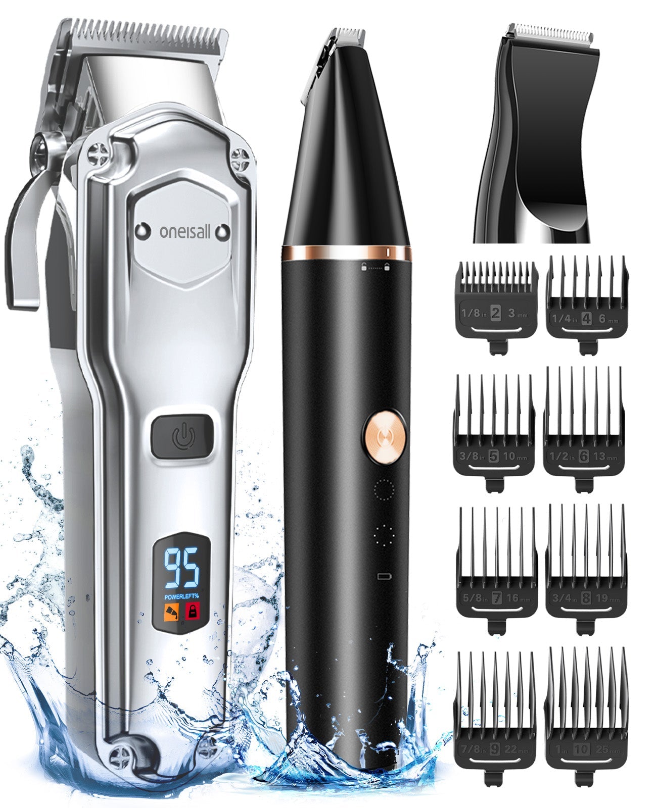 Oneisall 676+P20 Dog Clipper and Paw Trimmer 3-in-1 Set