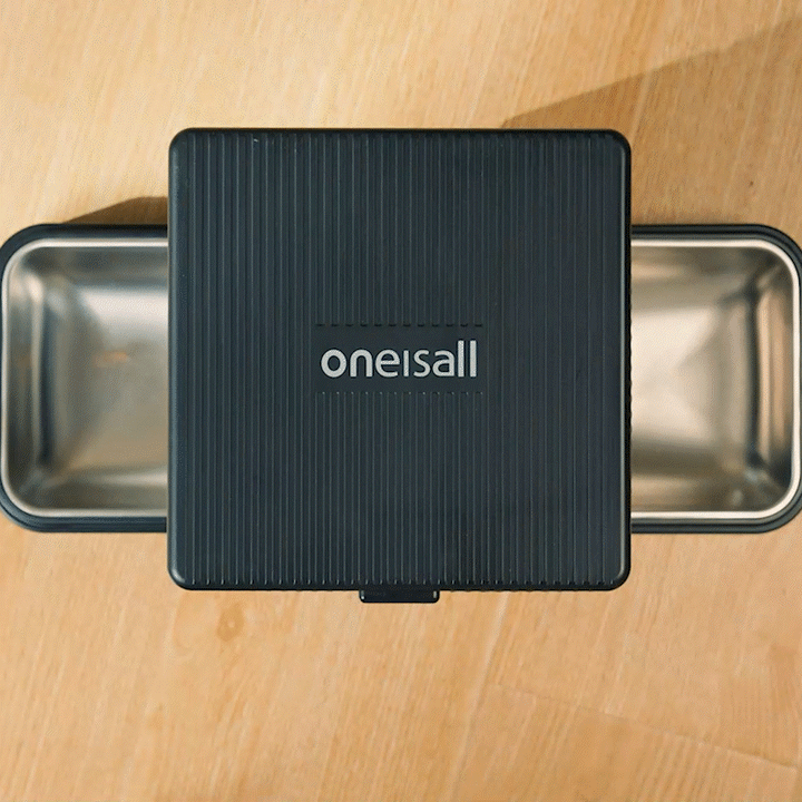 Oneisall 5L Automatischer Katzenfutterautomat für zwei Katzen – Schwarz