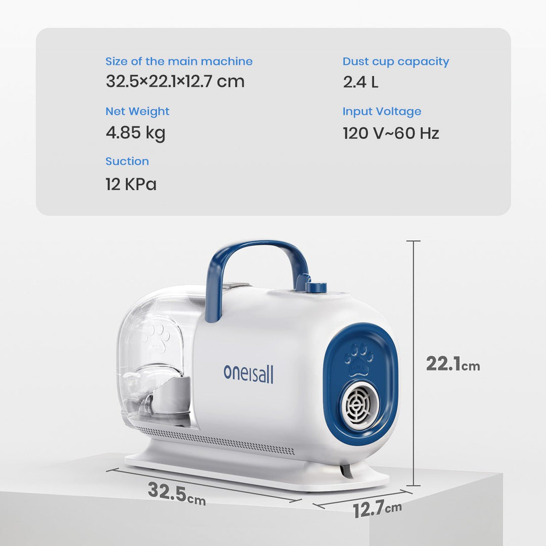 oneisall cozy c1 8 in 1 pet grooming vacuum dryer kit
